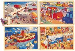 Set puzzels Transportmiddelen