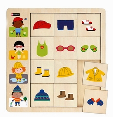 Puzzel Kledingstukken seizoenen