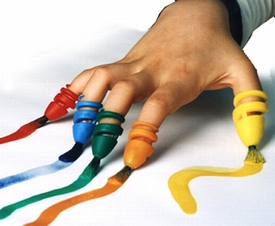 Vinger-Maxpenseel, klein, verschillende kleuren